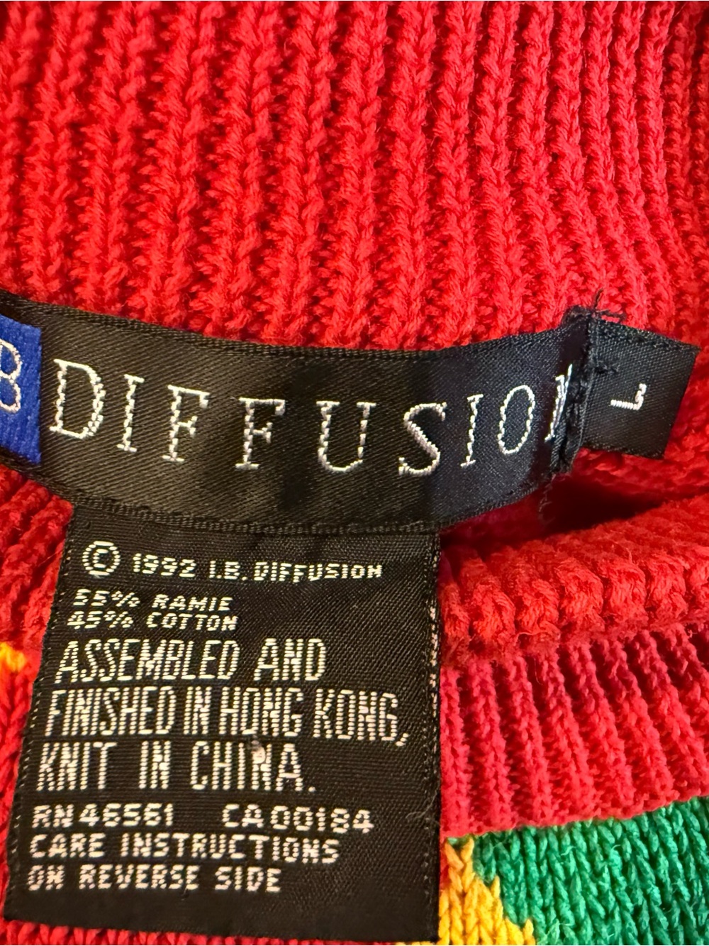 1992 Multicolor Geometric Sweater - Picture 5 of 8